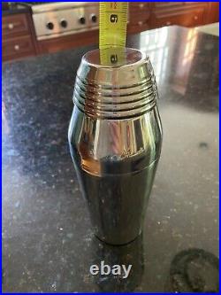 1970's Astonishing Cocktail Shaker Guy Degrenne Stainless Mcm Mod Retro Cool