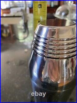 1970's Astonishing Cocktail Shaker Guy Degrenne Stainless Mcm Mod Retro Cool