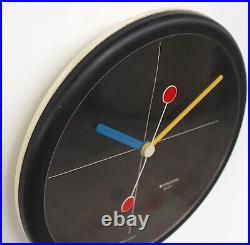 1980s Post Modern / Memphis Vintage Junghans Wall Clock Midcentury Retro Kitsch