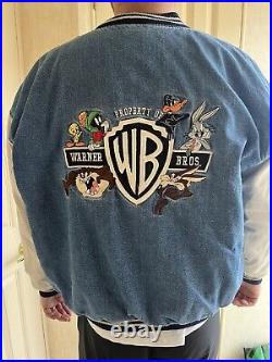 1999 Retro Warner Bros Denim Bomber