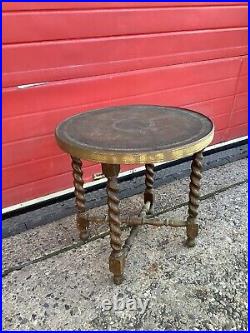 23 Kinco Brass Top Folding Table, Retro Collectable Spindle Legs, Rare