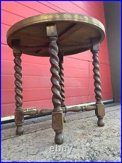 23 Kinco Brass Top Folding Table, Retro Collectable Spindle Legs, Rare