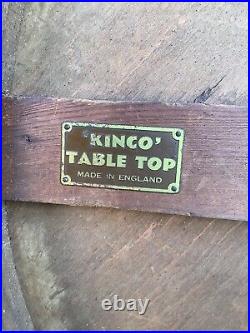 23 Kinco Brass Top Folding Table, Retro Collectable Spindle Legs, Rare