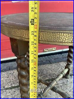 23 Kinco Brass Top Folding Table, Retro Collectable Spindle Legs, Rare