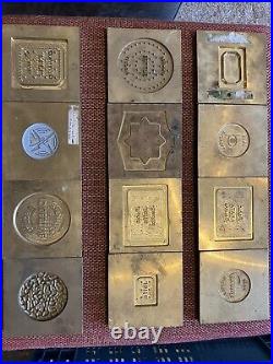 29 Brass Retro Industrial Biscuit/confectionary Moulds (master) Display