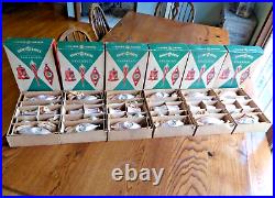 3 Dozen Shiny Brite Vintage Shooting Star Bell Icicle Drop Christmas Ornaments