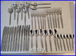 44 X Vintage Retro Stainless Steel Cutlery Set Canteen Floral 70s 60s 80s