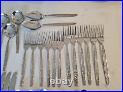 44 X Vintage Retro Stainless Steel Cutlery Set Canteen Floral 70s 60s 80s