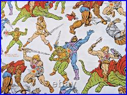 70 x 48 Mattel 1983 He-Man Masters of the Universe Vintage Retro Fabric