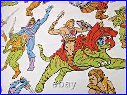 70 x 48 Mattel 1983 He-Man Masters of the Universe Vintage Retro Fabric