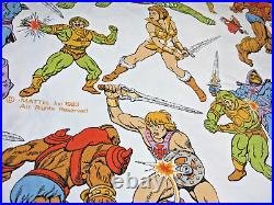 70 x 48 Mattel 1983 He-Man Masters of the Universe Vintage Retro Fabric