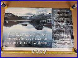 8x Original Jeep Cherokee Advertising Posters Automobilia Car 1990s 90s Retro