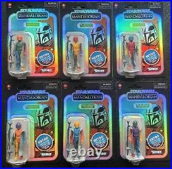 ALL 6 x Star Wars MANDALORIAN 3.75 Prototype Retro Collection Figures FULL SET