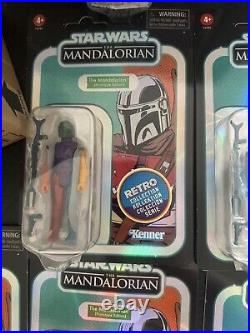 ALL 6 x Star Wars MANDALORIAN 3.75 Prototype Retro Collection Figures FULL SET