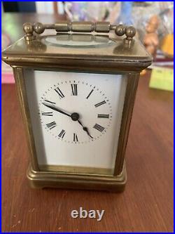 A Superb Quality 8 Day Brass Timepiece Carriage Clock