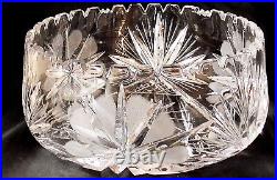 American Brilliant period cut glass large bowl