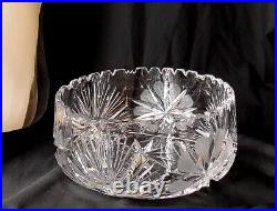 American Brilliant period cut glass large bowl