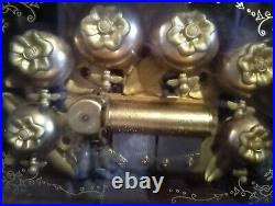 Antique Vintage Gorham sankyo Cylinder Music Jewellery Box With Striking Bells