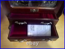 Antique Vintage Gorham sankyo Cylinder Music Jewellery Box With Striking Bells