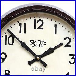 BRITISH 1950s SMITHS Midcentury Vintage Industrial Factory Bakelite Wall Clock