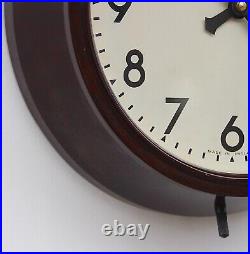 BRITISH 1950s SMITHS Midcentury Vintage Industrial Factory Bakelite Wall Clock