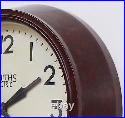 BRITISH 1950s SMITHS Midcentury Vintage Industrial Factory Bakelite Wall Clock