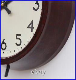 BRITISH 1950s SMITHS Midcentury Vintage Industrial Factory Bakelite Wall Clock