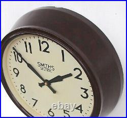 BRITISH 1950s SMITHS Midcentury Vintage Industrial Factory Bakelite Wall Clock