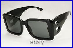 Bvrberry Sunglasses Oversized Black Large Square Classic Logo B 4312 3001/87 NEW