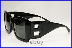 Bvrberry Sunglasses Oversized Black Large Square Classic Logo B 4312 3001/87 NEW