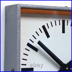 CZECH 1970s Vintage Wall Clock Eastern Bloc Midcentury Retro Industrial Factory