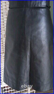 CalvinKlein205W39NYC Black Leather Skirt Designer Runway Collection