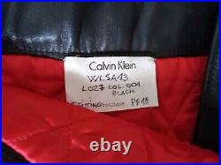 CalvinKlein205W39NYC Black Leather Skirt Designer Runway Collection