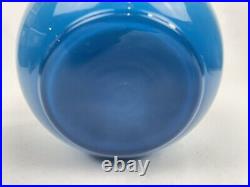 Carlo Moretti Empoli Murano Italian Blue Cased Art Glass Pitcher Handle