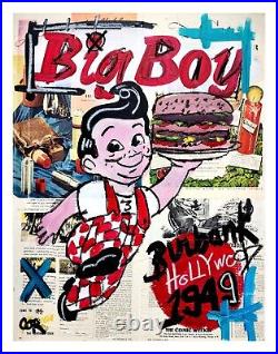 Corbellic Expressionism 16x20 Big Boy Burger Retro Canvas Collectible Large Art