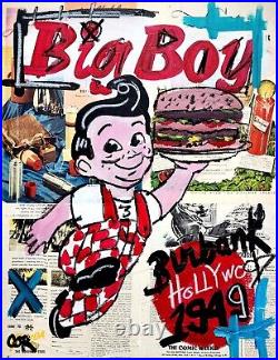 Corbellic Expressionism 16x20 Big Boy Burger Retro Canvas Collectible Large Art