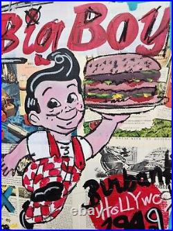 Corbellic Expressionism 16x20 Big Boy Burger Retro Canvas Collectible Large Art