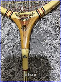 Dunlop Maxply under 5 Wooden Steel Badminton Racket 5 Vintage Retro collectible