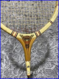 Dunlop Maxply under 5 Wooden Steel Badminton Racket 5 Vintage Retro collectible