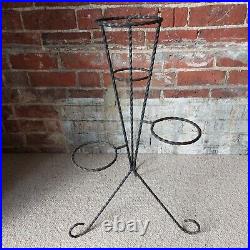 Fab Vintage Retro Mid Century 50s 60s French Wrought Iron Multi Pot Plant Stand