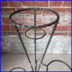 Fab Vintage Retro Mid Century 50s 60s French Wrought Iron Multi Pot Plant Stand