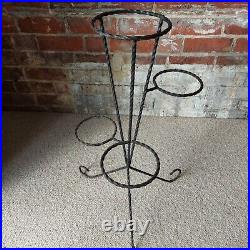 Fab Vintage Retro Mid Century 50s 60s French Wrought Iron Multi Pot Plant Stand