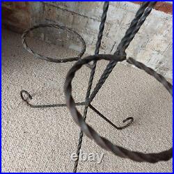 Fab Vintage Retro Mid Century 50s 60s French Wrought Iron Multi Pot Plant Stand