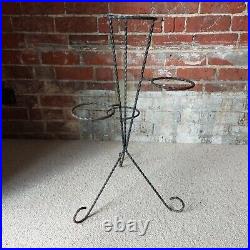 Fab Vintage Retro Mid Century 50s 60s French Wrought Iron Multi Pot Plant Stand