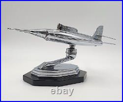 Fabulous 1950s Chrome Jet Aeroplane Desk Lighter Airplane lighter Very retro