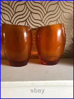 Fabulous Pair Of 1960s Retro Heavy Perspex Vases So Stylish