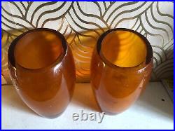 Fabulous Pair Of 1960s Retro Heavy Perspex Vases So Stylish