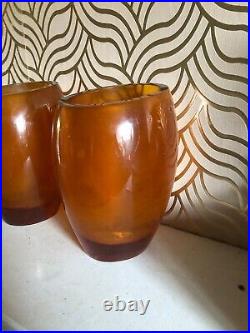 Fabulous Pair Of 1960s Retro Heavy Perspex Vases So Stylish