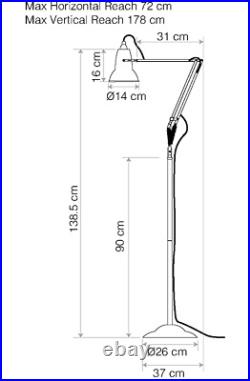 Floor Lamp National Trust Buttermilk Yellow Anglepoise Original 1227