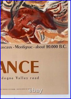 France Dordogne. Prehistoric Cave Paintings at Lascaux. Mourlot printer